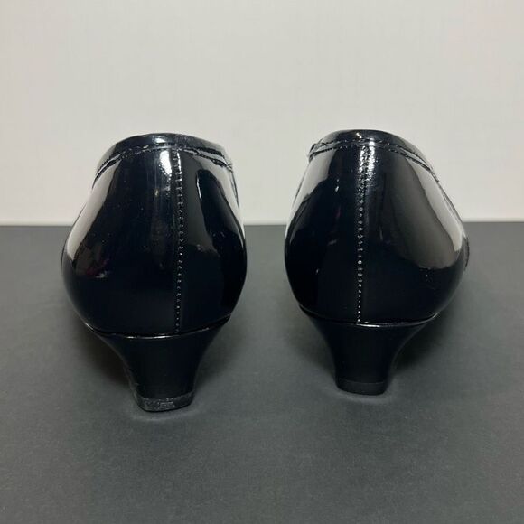 Womens HUSH PUPPIES Transparent Black Cap Toe Pump Heels / Size 7 Medium - Picture 4 of 8